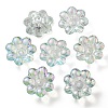 UV Plating Rainbow Iridescent Acrylic Beads OACR-P010-04C-1