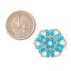7Pcs Glass Seed Beaded Pendants PALLOY-MZ01245-3