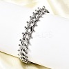 Punk Style 304 Stainless Steel Curn Chain Bracelets for Women BJEW-A044-01P-3