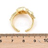 Brass Micro Pave Cubic Zirconia Cuff Rings for Women RJEW-Z113-51G-3