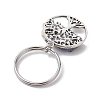 7Pcs Natural & Synthetic Mixed Stone Tree of Life Keychains KEYC-JKC01369-5