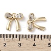 Brass Micro Pave Clear Cubic Zirconia Charms KK-G491-29G-3