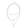Alloy 3 Layer Necklaces for Women WG9523E-08-1