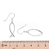 Anti-Tarnish Rhodium Plated 925 Sterling Silver Earring Findings STER-F048-38P-4