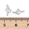 Brass Clear Cubic Zirconia Connector Charms KK-Z094-10P-3