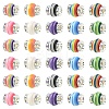 20Pcs Lantern-Shaped Striped Pattern Resin Rhinestone Beads KK-YW0003-92-1