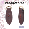 10Pcs Cattlehide Zipper Heads PURS-CL0001-19C-2