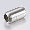 Tarnish Resistant 304 Stainless Steel Magnetic Clasps with Glue-in Ends STAS-F133-17P-1