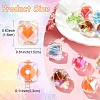 10Pcs Two Tone UV Plating Rainbow Iridescent Acrylic Beads TACR-YW0002-33A-3