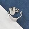 304 Stainless Steel Cuff Rings for Women RJEW-A079-08E-P-1