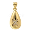 Rack Plating Brass Micro Pave Cubic Zirconia Pendants KK-L226-102G-X-1