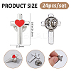 24Pcs Cross with Heart Alloy Enamel Lapel Pin Backs for Backpack Clothes JEWB-FG0001-59P-2
