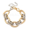 Iron & Alloy & Aluminum Cable Chain Bracelets for Women LS-BJEW-U042-02GP-2