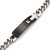 Crystal Rhinestone Rectangle & Cross Link Bracelet STAS-E160-30EBP-01-3