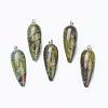 Natural Dragon Blood Pointed Pendants G-F705-01K-P-1