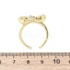 Brass Micro Pave Cubic Zirconia Cuff Rings for Women RJEW-A062-01G-4