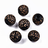 Painted Natural Wood Beads WOOD-T021-53B-M-2