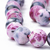 Dyed Natural Fire Crackle Agate Beads Strands G-T098-02B-01-3