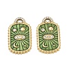 304 Stainless Steel Rhinestone Pendants STAS-P415-14G-1