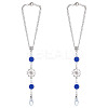 2Pcs Alloy Flower Pendant Decorations HJEW-ME0001-07B-1