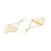 Vintage Glass Pearl Dangle Earrings for Girl Women Gift EJEW-TA00007-4