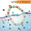 10 Strands 5 Colors Flat Round Handmade Polymer Clay Beads CLAY-SZ0002-02C-6