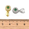 Rack Plating Brass Micro Pave Cubic Zirconia Ice Pick Pinch Bails KK-K340-28A-3