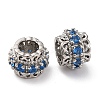 Brass Micro Pave Cubic Zirconia European Beads KK-H513-06P-2