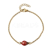 304 Stainless Steel Enamel Link Bracelets BJEW-K226-17A-G-3