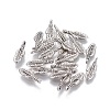 Tibetan Style Alloy Feather Pendants TIBEP-0377-AS-LF-1