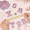 26Pcs Letter A~Z Glitter Powder with Paillette Sew on Cloth Patches PATC-MA0001-54A-3