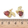 Brass Pave Cubic Zirconia Pendants KK-P325-39G-3
