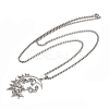 Gothic 201 Stainless Steel Hollow Moon Woman Pendant Necklaces NJEW-K283-04P-2