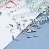 40Pcs 4 Style 304 Stainless Steel Cord Ends STAS-UN0029-93-3