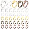 50Pcs 5 Colors Adjustable Brass Ring Components KK-PH0003-33-1