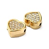 Heart Shape 304 Stainless Steel Beads STAS-C089-07G-2