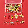 30Pcs 9 Styles Alloy Enamel Pendants FIND-FS0004-26-8