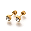 Ion Plating(IP) 304 Stainless Steel Stud Earrings EJEW-A118-14G-02-4