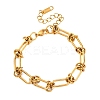 304 Stainless Steel Paperclip Chain Bracelets for Women LS-BJEW-P347-03G-4