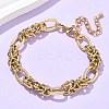 304 Stainless Steel Ovel Link Chain Bracelets for Women BJEW-U038-02G-1