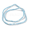 Frosted Imitation Jade Glass Beads Strands GLAA-P058-07A-06-2