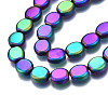 Electroplate Opaque Glass Beads Strands EGLA-Q124-001-D01-3
