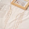 Alloy & Plastic Imitation Pearl Round Beaded Long Tassel Cuff Choker Necklaces for Women FS-WGD3D1C-01-4