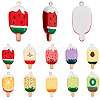 40Pcs 10 Styles Opaque Resin Pendants RESI-SC0006-16-7
