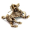 Animal Zinc Alloy Rhinestone Brooches JEWB-R052-01AG-01-2