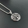 304 Stainless Steel Tree of Life Pendant Vintage Punk Hip-hop Tide Men Necklaces AW8270-1