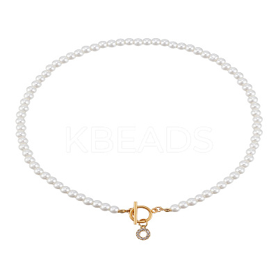 1Pc Brass Clear Cubic Zirconia Letter Pendant Necklaces NJEW-LP0001-32O-1