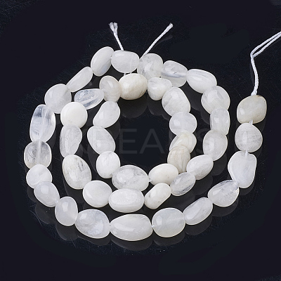 Natural Rainbow Moonstone Beads Strands G-Q961-27-1