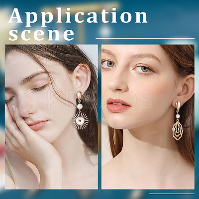 30Pcs Brass Stud Earring Findings KK-BBC0005-04-1
