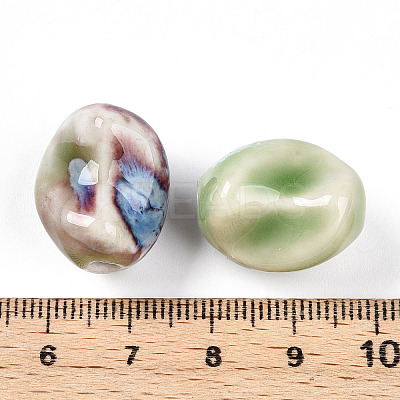 Handmade Porcelain Beads PORC-N008-06G-1